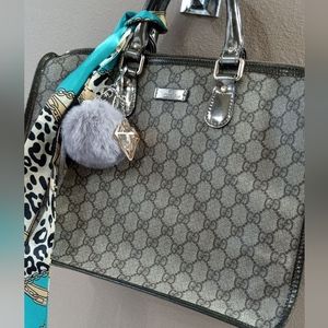 Gucci Metallic Coated Canvas Purse